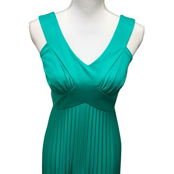 Vintage 1970’s Jac-An Green Pleated Maxi Dress Sleeveless **Please Read** - Picture 4 of 15